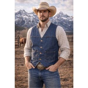 Wrangler men’s jean vest
